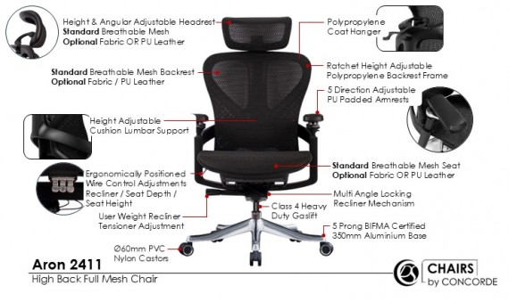 Office Chair Aron 2411